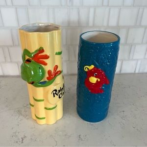 Two rainforest cafe cups